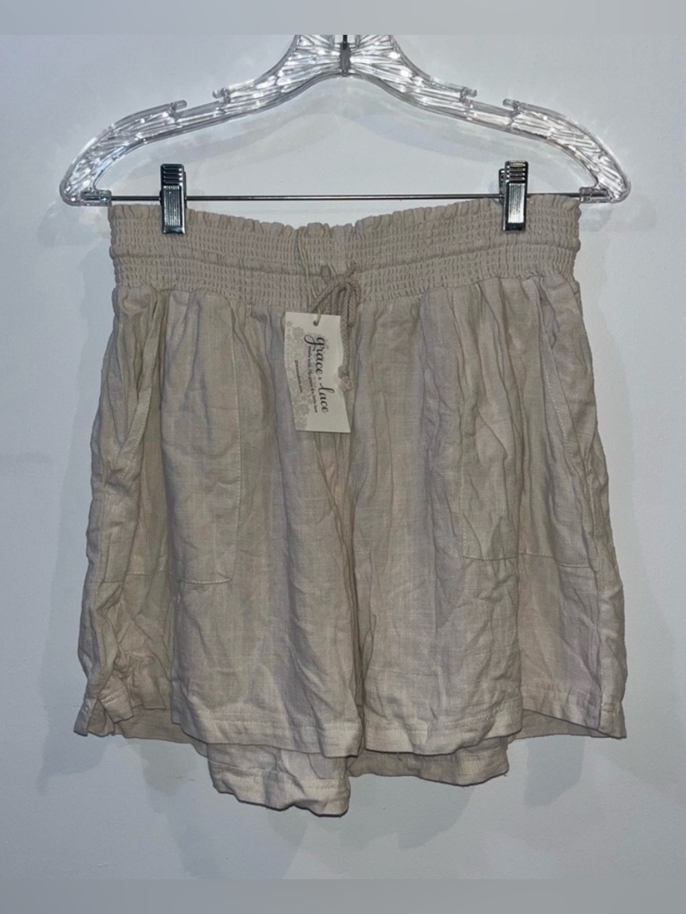 Grace and Lace NWT Beige Relaxed Fit Shorts